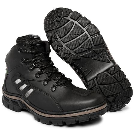 Imagem de Bota Coturno Adventure Masculino Motociclista Trilha Cadarço Sola Tratorada Leve Estilo Conforto