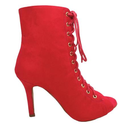 Bota Coturno Ankle Boot Feminina Salto Alto Fino Cano Curto Ziper