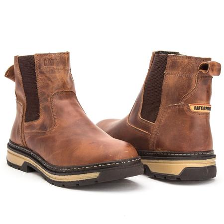 Bota Botina Masculina Caterpillar 100% Couro Legítimo Original