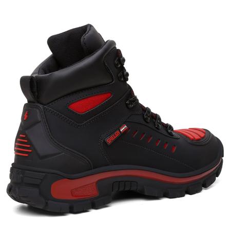 Imagem de Bota Coturno Botina Motoqueiro Masculino Em Couro Nobre Palmilha Em Gel Resistente Original Shelga