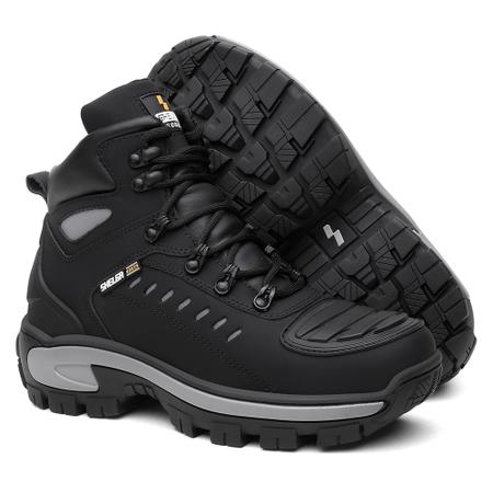 Imagem de Bota Coturno Botina Motoqueiro Masculino Em Couro Nobre Palmilha Em Gel Resistente Original Shelga