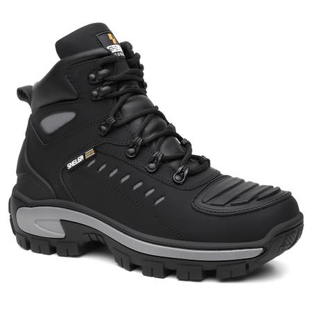 Imagem de Bota Coturno Botina Motoqueiro Masculino Em Couro Nobre Palmilha Em Gel Resistente Original Shelga