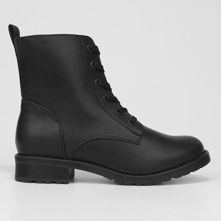 Bota coturno cano store curto mooncity feminina