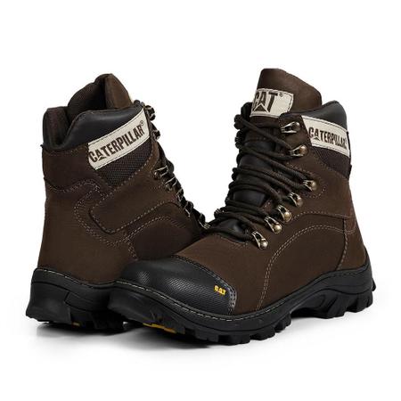 Bota Coturno CaterpiIIar Café X3 Couro Masculina Cat - Vancouver