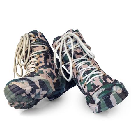 BOTA EM COURO CAT 01 CAMUFLADA