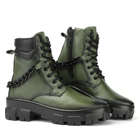 Coturno feminino hot sale verde militar