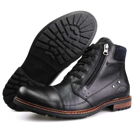 Bota Coturno Dhl JW Masculino Preto - Dhl Calçados Imagem de Bota Coturno Dhl JW Masculino Preto