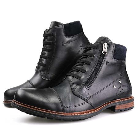 Bota Coturno Dhl JW Masculino Preto - Dhl Calçados Imagem de Bota Coturno Dhl JW Masculino Preto
