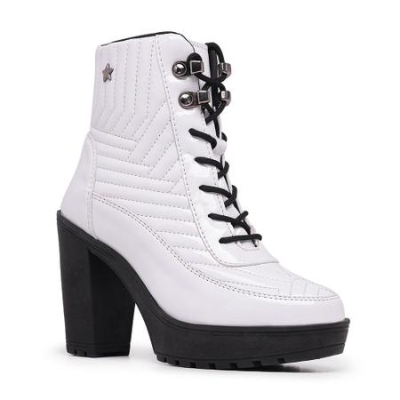 Bota coturno casual feminina best sale tratorada verniz