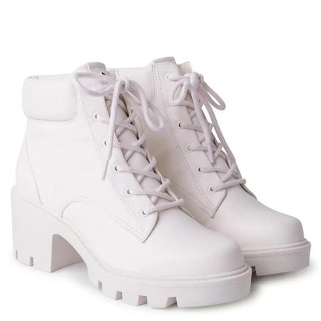 Bota Coturno Feminina Sapatinho de Luxo Tratorada Casual Coturno