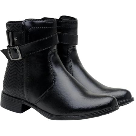 Imagem de Bota Coturno Feminino Cano Curto Conforto Dona Beja 210 Preto N37