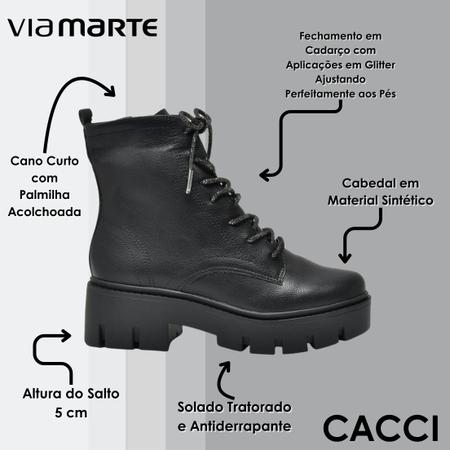 Imagem de Bota Coturno Feminino Glitter FlatForm  Via Marte