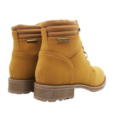 Bota Coturno Feminino Mooncity Mostarda 72012 Coturno Feminino