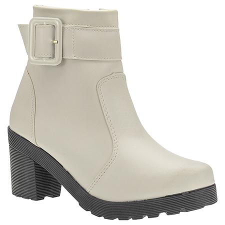 Bota Coturno Feminino Salto Grosso Cano Curto Tratorado LAZZLU