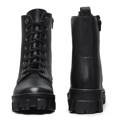 Bota coturno feminino sintetico solado tratorado confortavel - ASC Imagem de Bota coturno feminino sintetico solado tratorado confortavel