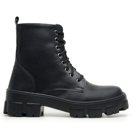 Bota coturno feminino sintetico solado tratorado confortavel - ASC Imagem de Bota coturno feminino sintetico solado tratorado confortavel
