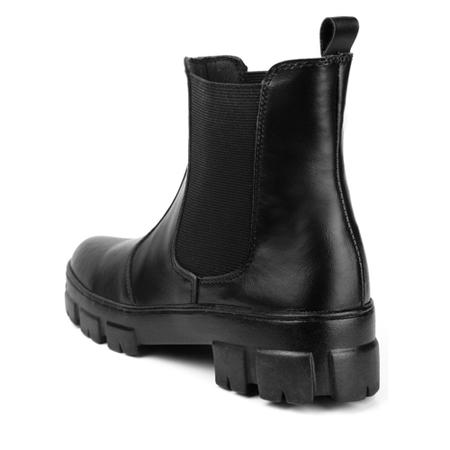 Imagem de Bota Coturno Feminino Tratorada Chelsea Elastico Puck Black