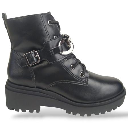 Coturno feminino best sale preto via marte