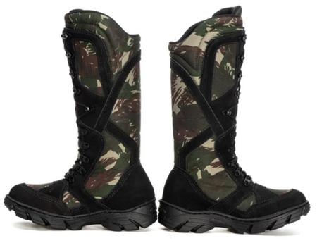 Bota Adventure Bergally Caterpillar Cano Alto Camuflado