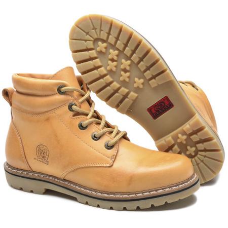 Imagem de Bota Coturno Masculino Adventure em Couro Bege Cla-Cle