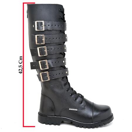 Coturno preto cheap masculino rock