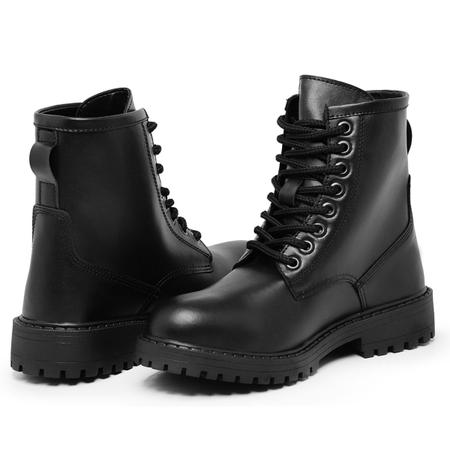 Bota coturno masculino preta militar JOHN SCOTT Bota Masculina