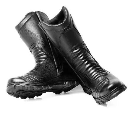 Imagem de Bota Coturno Militar Masculina Tática Motoqueiro Tornado Couro Protetor De Marcha Forro Espumado