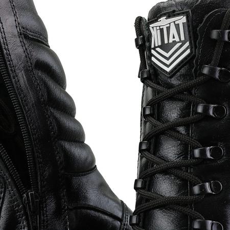 Bota Coturno Militar Tatik Masculino Elite em Couro Preto Bota