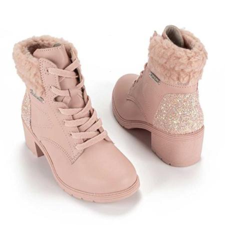 Imagem de Bota Coturno Pink Cats Infantil Feminina - Rosa