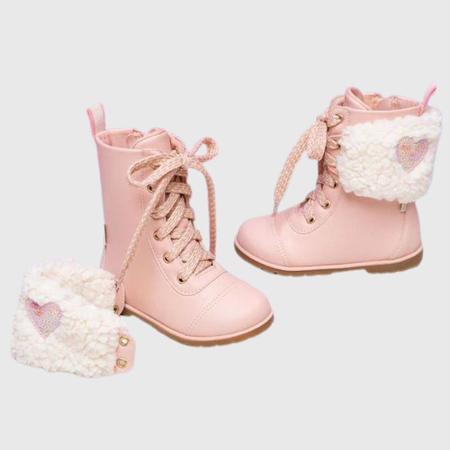 Bota infantil cheap feminina peluciada