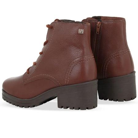 Bota Coturno Tratorado Feminino Bottero Cano Curto Salto Baixo Confortável Casual Imagem de Bota Coturno Tratorado Feminino Bottero Cano Curto Salto Baixo Confortável Casual