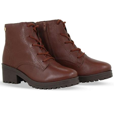Bota Coturno Tratorado Feminino Bottero Cano Curto Salto Baixo Confortável Casual Imagem de Bota Coturno Tratorado Feminino Bottero Cano Curto Salto Baixo Confortável Casual