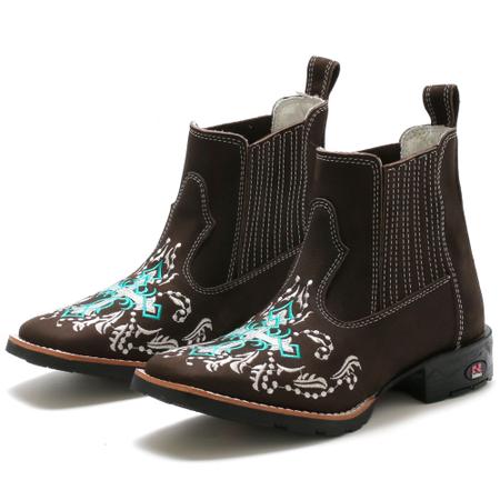 Bota hotsell quadrada feminina