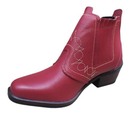 Bota Country Feminina Botina Mulher Salto Carrapeta Solado Leve Macio em Borracha Costurado R 3636 - CAMPOLINA Imagem de Bota Country Feminina Botina Mulher Salto Carrapeta Solado Leve Macio em Borracha Costurado R 3636