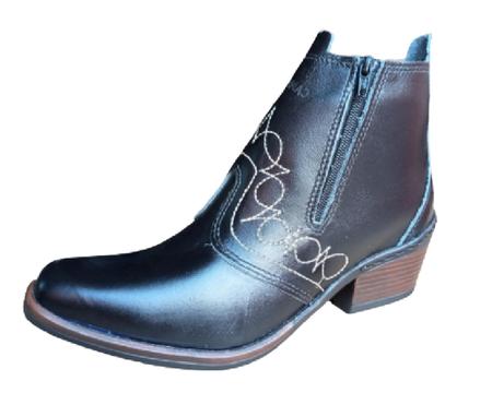 Imagem de Bota Country Masculina Botina Cowboy Rodeio Vaquejada Vaqueiro Cavalgada Botinha Com Ziper 3536