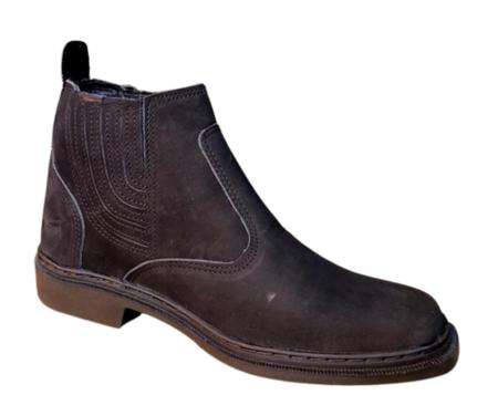 Bota Country Texana Casual Social Botina Couro Nobuck Solado Borracha Costurado Modelo 2550 Forte - CAMPOLINA Imagem de Bota Country Texana Casual Social Botina Couro Nobuck Solado Borracha Costurado Modelo 2550 Forte