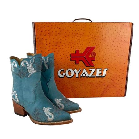 Imagem de Bota Country Texana Feminina Original Goyazes Bico Fino Azul Ref. 214503