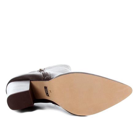 Bota Couro Jorge Bischoff Cano Curto Floater Feminina Bota