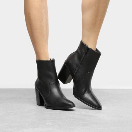Bota Couro Santa Lolla Salto Grosso Cano M dio Feminina Bota