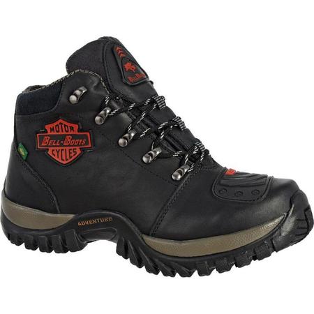 Bota de store couro motoqueiro