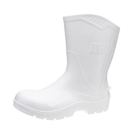 Imagem de BOTA DE PVC COM FORRO MARLUVAS CANO MÉDIO 25Cm BRANCO Nº35