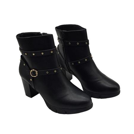 Imagem de Bota Feminina Cano Curto Ankle Boot Salto Alto Grosso Modare 7080203