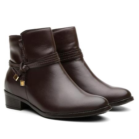 Botas de couro cano curto cheap em promoção