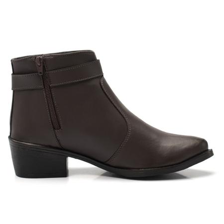 Imagem de Bota Feminina Cano Curto JCL STORE Fivela Com Zíper Country Chelsea Casual