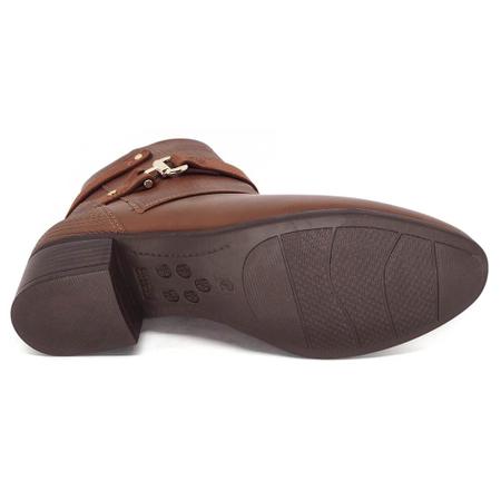 Bota cano curto comfortflex hotsell salto curto tiras metal feminina