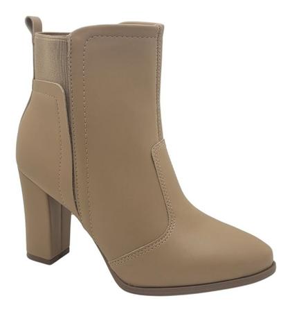 Bota Feminina Cano Curto Salto Grosso Beira Rio El stico Bota