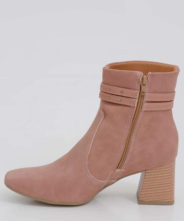 Bota Feminina Cano Curto Salto Grosso Mississipi | Marisa