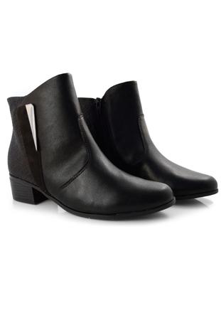 Imagem de Bota Feminina Comfortflex Ankle Boot 23-86302 S/ Baixo Preto