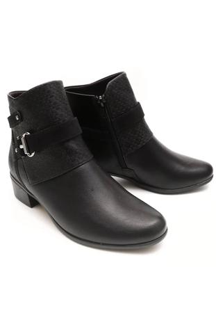 Imagem de Bota Feminina Comfortflex Ankle Boot S/ Baixo 23-86303 Preto