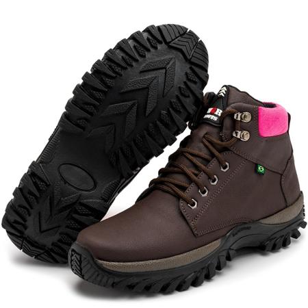 Bota Coturno Feminino Couro Legitimo Adventure Bota Feminina Trilhas Ar  Livre Aventura - Jataí Sports - Bota para Escalada e Trekking - Magazine  Luiza